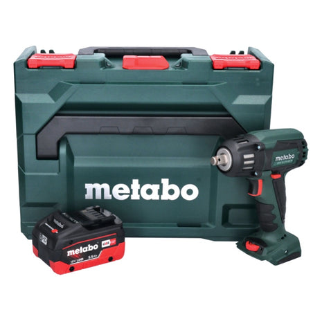 Visseuse à chocs sans fil Metabo SSW 18 LTX 400 BL 18 V 400 Nm 1/2" brushless + 1x batterie 5,5 Ah + metaBOX - sans chargeur