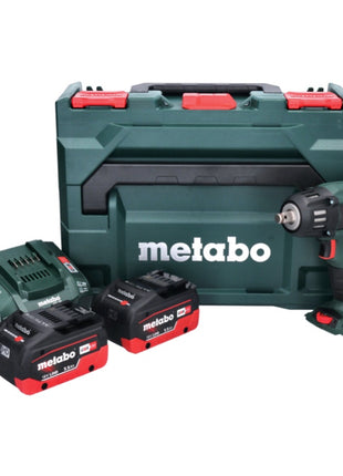 Visseuse à chocs sans fil Metabo SSW 18 LTX 400 BL 18 V 400 Nm 1/2" brushless + 2x batterie 5,5 Ah + chargeur + métaBOX