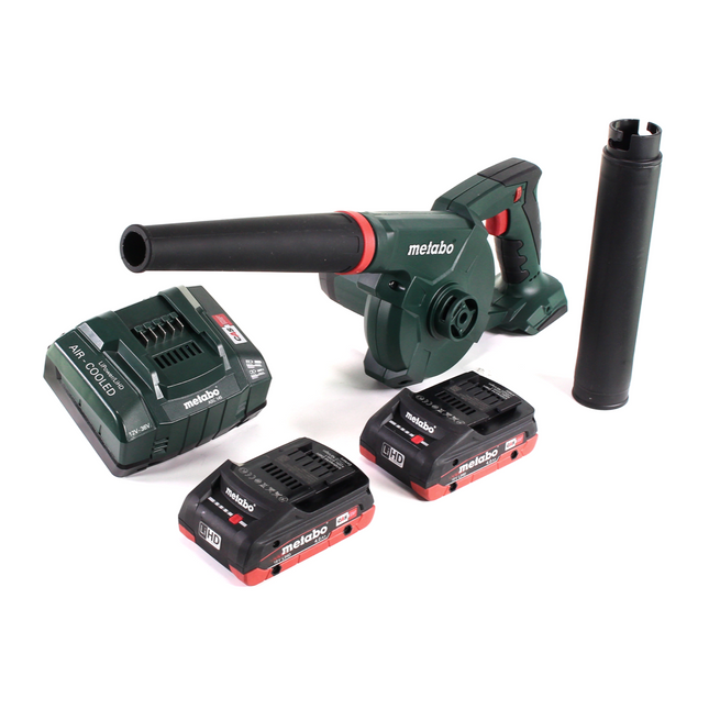 Soplador sin cable Metabo AG 18 18 V + 2x batería LiHD 4,0 Ah + cargador