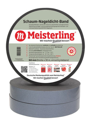 Meisterling Schaum Nageldicht Band 3 mm x 60 mm x 30 m ( 006040000060 )