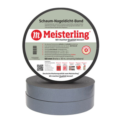 Meisterling Schaum Nageldicht Band 3 mm x 60 mm x 30 m ( 006040000060 )