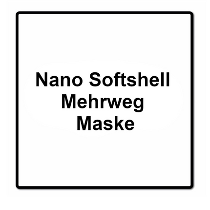 Nano Softshell Mundschutz Mehrweg Atemschutz Maske ISO 13485:2016 1 Stück Größe L waschbar