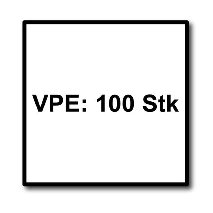 Meisterling Vis de façade 4,8x38 mm - 100 pièces (010020000241) tête plate 12 mm vert foncé + Filetage partiel Torx acier inoxydable V2A