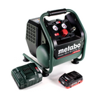 Metabo Power 160-5 18 LTX BL OF compresseur sans fil 18 V 8,0 bar sans brosse + 1x accu LiHD 4,0 Ah + chargeur