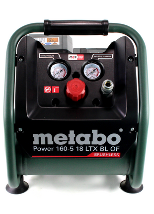 Metabo Power 160-5 18 LTX BL OF compresseur sans fil 18 V 8,0 bar sans brosse + 1x accu LiHD 4,0 Ah + chargeur