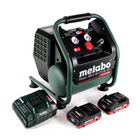 Kompresor akumulatorowy Metabo Power 160-5 18 LTX BL OF 18 V 8,0 bar bezszczotkowy + 2x akumulator LiHD 4,0 Ah + ładowarka