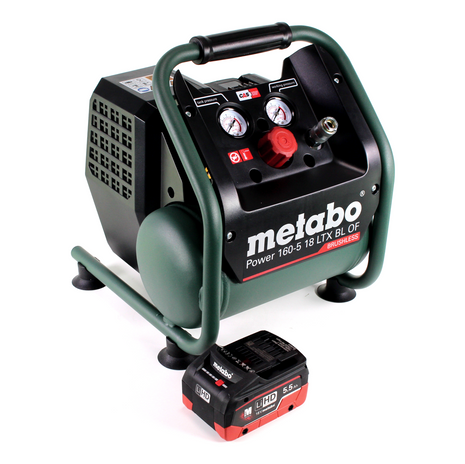 Metabo Power 160-5 18 LTX BL OF Kompresor akumulatorowy 18 V 8,0 bar bezszczotkowy + 1x akumulator LiHD 5,5 Ah - bez ładowarki