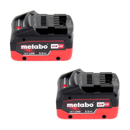 Metabo Power 160-5 18 LTX BL OF compresseur sans fil 18 V 8,0 bar sans brosse + 2x batterie LiHD 5,5 Ah + chargeur
