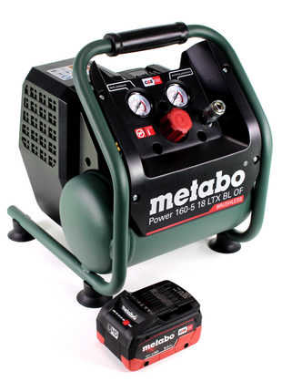 Metabo Power 160-5 18 LTX BL OF Akku Kompressor 18 V 8,0 bar Brushless + 1x LiHD Akkupack 8,0 Ah - ohne Ladegerät