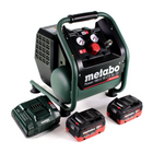 Metabo Power 160-5 18 LTX BL OF compresseur sans fil 18 V 8,0 bar sans brosse + 2x batterie LiHD 8,0 Ah + chargeur