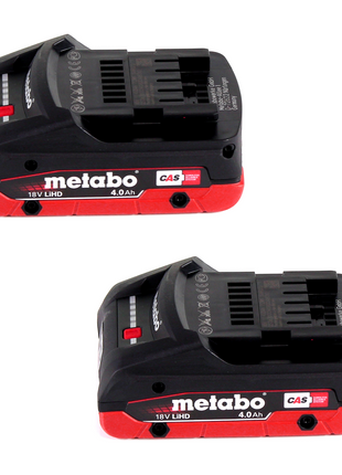 Metabo R 12-18 DAB+ BT radio de obra con batería 12-18 V DAB+ + 2x batería LiHD 4,0 Ah + cargador