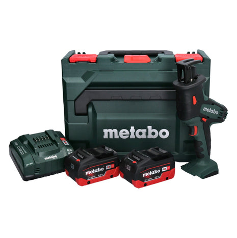 Metabo SSE 18 LTX Compact Akku Säbelsäge Reciprosäge 18 V + 2x Akku 8,0 Ah + Ladegerät + metaBOX - Toolbrothers