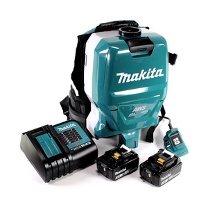 Makita DVC 265 SFXU Akku Rucksackstaubsauger 36 V (2x 18 V) Brushless + 2x Akku 3,0 Ah + Ladegerät