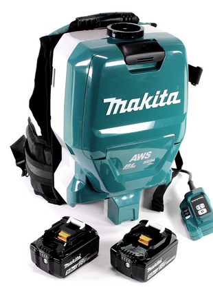 Makita DVC 265 TXU Akku Rucksackstaubsauger 36 V (2x 18 V) Brushless + 2x Akku 5,0 Ah - ohne Ladegerät - Toolbrothers