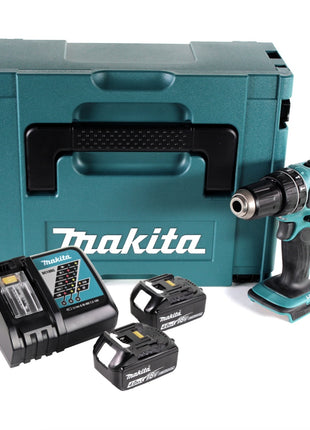 Makita DHP 456 RMJ Akku Schlagbohrschrauber 18 V 50 Nm + Makpac + 2x 4,0Ah Akku + Ladegerät