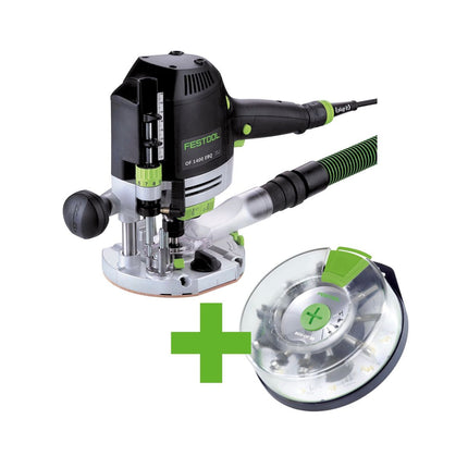 Festool OF 1400 EBQ-PLUS Oberfräse 1400W 70mm Hub ( 574398 ) + Zubehör + Box-OF-S 8/10x HW Fräser Box 10 tlg. + Systainer - Toolbrothers