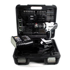 Makita DHP 453 SGTKW Akku Schlagbohrschrauber 18 V 42 Nm + 1x Akku 6,0 Ah + Ladegerät + 101 tlg. Zubehörset + Koffer