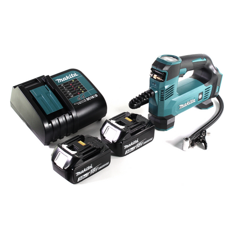 Makita DMP 180 SF Akku Kompressor 18 V 8,3 bar + 2x Akku 3,0 Ah + Ladegerät - Toolbrothers