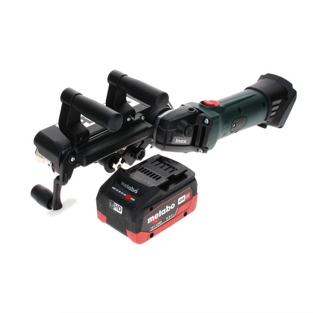 Metabo RB 18 LTX 60 Lijadora de cinta para tubos a batería 18 V 60 mm + 1x batería LiHD 5,5 Ah - sin cargador