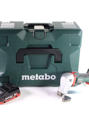 Metabo SCV 18 LTX BL 1.6 Cisaille à tôle sans fil 18 V Brushless + 1x Batterie 4,0 Ah LiHD + Coffret MetaLoc - sans chargeur