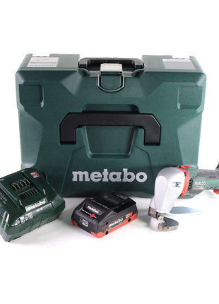 Metabo SCV 18 LTX BL 1.6 Akku Blechschere 18 V Brushless + 1x LiHD Akku 4,0 Ah + Ladegerät + MetaLoc