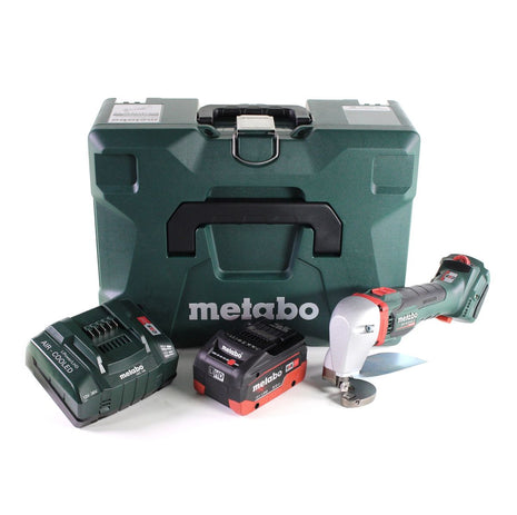 Metabo SCV 18 LTX BL 1.6 Akku Blechschere 18 V Brushless + 1x LiHD Akku 8,0 Ah + Ladegerät + MetaLoc