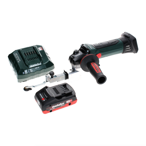 Metabo BF 18 LTX 90 lima de banda de batería 18 V 90 mm + 1x batería LiHD 4,0 Ah + cargador