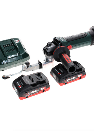 Metabo BF 18 LTX 90 lima de banda de batería 18 V 90 mm + 2x batería LiHD 4,0 Ah + cargador