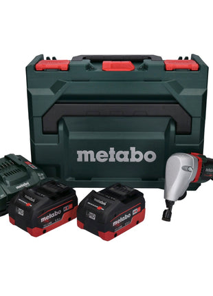 Nibbler de batería Metabo NIV 18 LTX BL 1.6 18 V sin escobillas + 2x batería LiHD 5,5 Ah + cargador + metaBOX