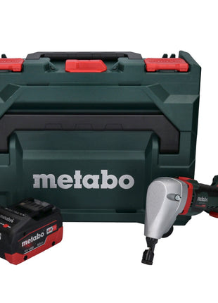 Nibbler de batería Metabo NIV 18 LTX BL 1.6 18 V sin escobillas + 1x batería LiHD 8,0 Ah + metaBOX - sin cargador