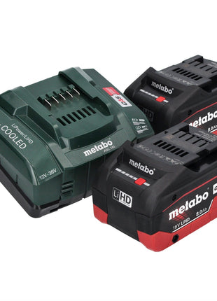 Metabo NIV 18 LTX BL 1.6 Grignoteuse sans fil 18 V grignoteuse brushless + 2x Batteries LiHD 8.0 Ah + Chargeur + metaBOX