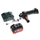 Metabo BF 18 LTX 90 lima de banda de batería 18 V 90 mm + 1x batería LiHD 5,0 Ah + cargador