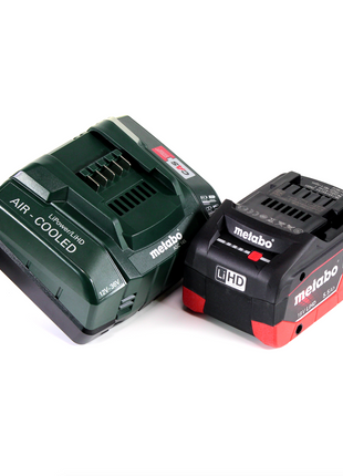 Metabo BF 18 LTX 90 lima de banda de batería 18 V 90 mm + 1x batería LiHD 5,0 Ah + cargador