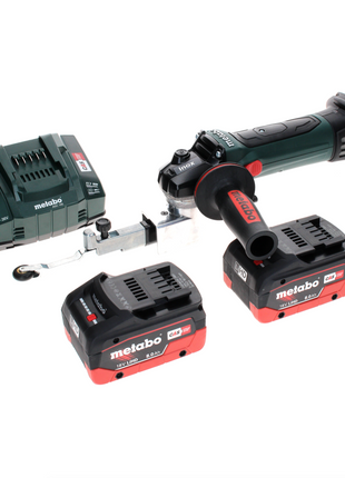 Metabo BF 18 LTX 90 lima de banda de batería 18 V 90 mm + 2x batería LiHD 8,0 Ah + cargador