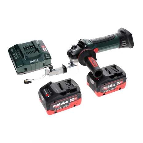 Metabo BF 18 LTX 90 lima de banda de batería 18 V 90 mm + 2x batería LiHD 8,0 Ah + cargador