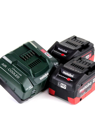 GRATIS 3 años de servicio completo protección integral Cortadora de batería Metabo NIV 18 LTX BL 1.6 Cortadora sin escobillas de 18 V + 2 baterías LiHD de 5,5 Ah + cargador + MetaLoc