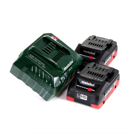 Metabo KHA 18 LTX BL 24 Quick martillo combinado con batería 18 V 2,2 J SDS-plus sin escobillas + 2x batería LiHD 4,0 Ah + cargador + MetaLoc