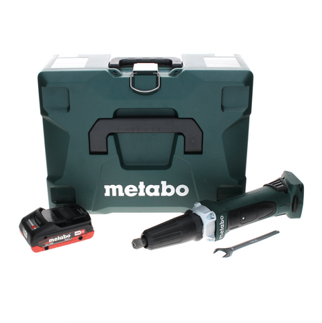 Metabo GA 18 LTX amoladora recta a batería 18 V + 1x batería LiHD 4,0 Ah + MetaLoc - sin cargador