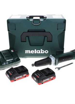 Metabo GA 18 LTX Akku Geradschleifer 18 V + 2x LiHD Akku 4,0 Ah + Ladegerät + MetaLoc