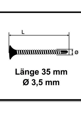 Senco DS5525-AC DuraSpin Magazinschrauber 600 W 25 - 55 mm 11 Nm + Koffer + 2000x Magazinschrauben 3,5 x 35 PH2 Feingewinde