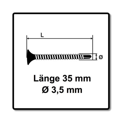 Senco DS5525-AC DuraSpin Magazinschrauber 600 W 25 - 55 mm 11 Nm + Koffer + 2000x Magazinschrauben 3,5 x 35 PH2 Feingewinde
