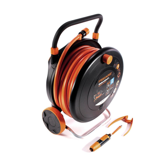 Fiskars Wasserrad Schlauchwagen L 30 m Schlauch ( 1023644 ) + Zubehör