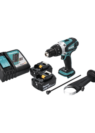 Makita DHP 458 RG Akku Schlagbohrschrauber 18 V 91 Nm + 2x Akku 6,0 Ah + Ladegerät