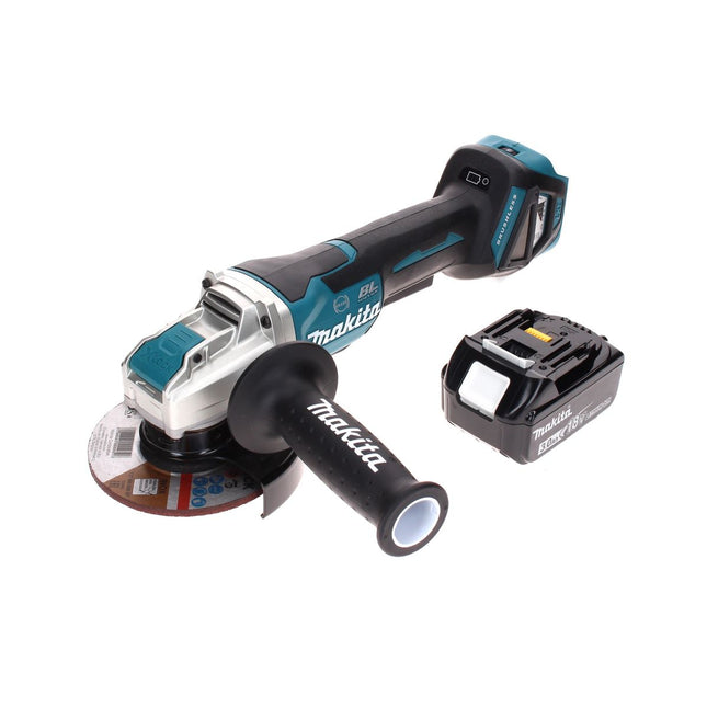 Amoladora angular sin cable Makita DGA 519 F1 18 V 125 mm Brushless X-Lock + 1x batería recargable 3,0 Ah - sin cargador