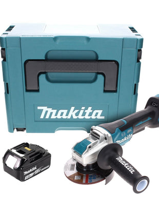 Makita DGA 519 F1J Meuleuse d'angle sans balais 18 V 125 mm X-Lock + 1x batterie 3,0 Ah + Makpac - sans chargeur