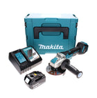 Makita DGA 519 RM1J Akku Winkelschleifer 18 V 125 mm Brushless X-Lock + 1x Akku 4,0 Ah + Ladegerät + Makpac