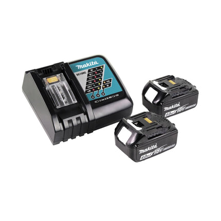 Amoladora angular sin cable Makita DGA 519 RMJ 18 V 125 mm Brushless X-Lock + 2x batería 4.0 Ah + cargador + Makpac