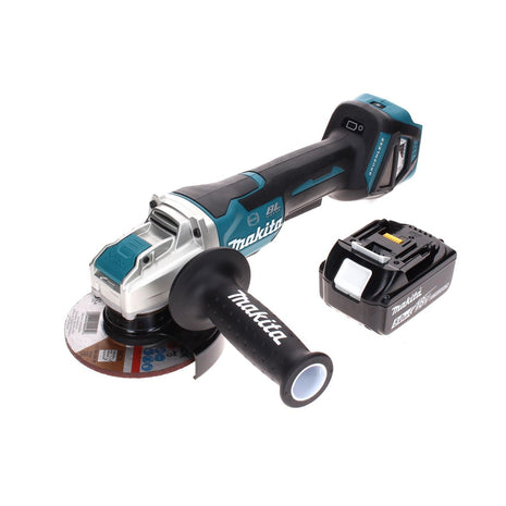 Amoladora angular a batería Makita DGA 519 T1 18 V 125 mm sin escobillas X-Lock + 1x batería 5,0 Ah - sin cargador