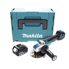 Amoladora angular a batería Makita DGA 519 T1J 18 V 125 mm sin escobillas X-Lock + 1x batería 5,0 Ah + Makpac - sin cargador