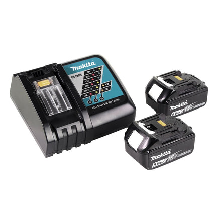 Amoladora angular sin cable Makita DGA 519 RTJ 18 V 125 mm Brushless X-Lock + 2x batería recargable 5,0 Ah + cargador + Makpac